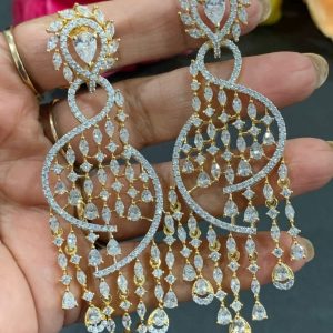 American Diamond Chandlier Style  Party Danglers